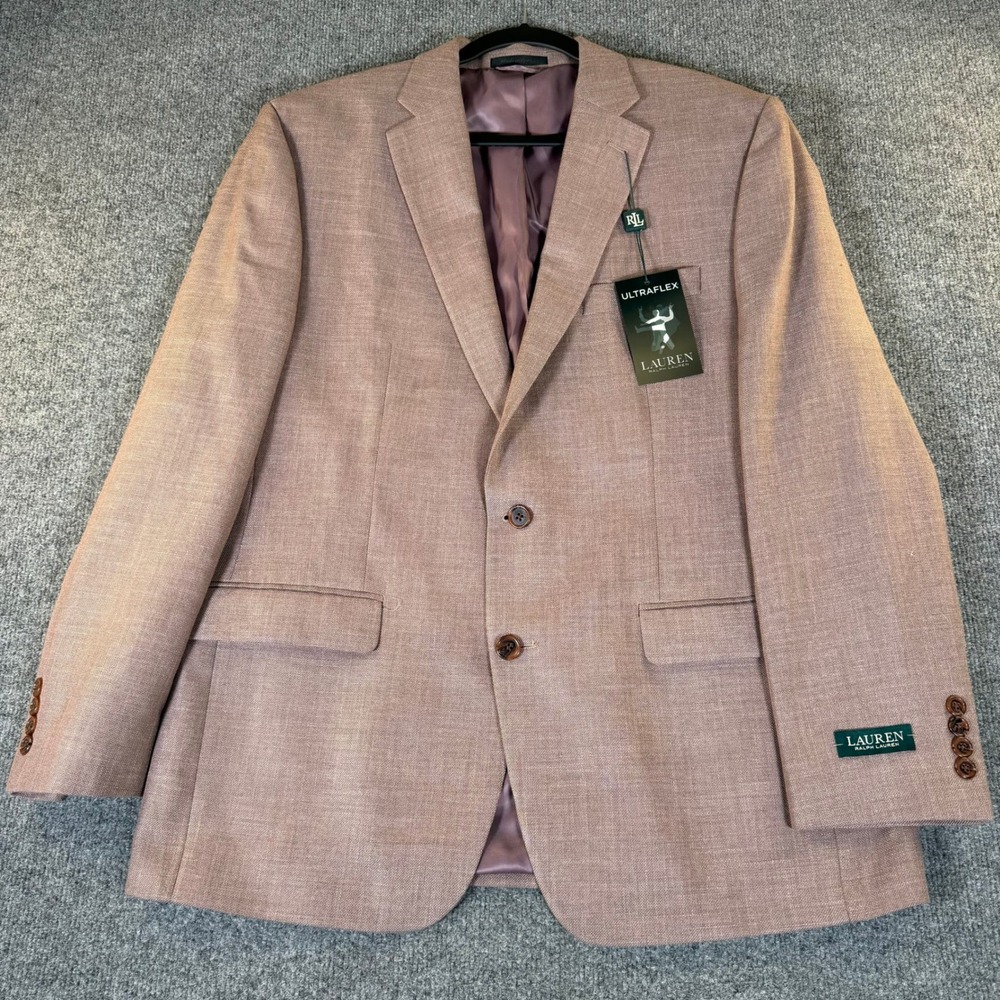 Lauren Ralph Lauren Mens Ultraflex Lexington‎ Sport Coat Rose Pink 43R NWT